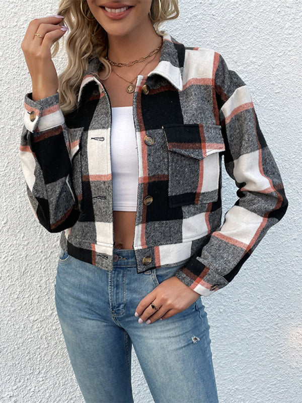 Plaid Cross-Border Long-Sleeved Shirt Jacket