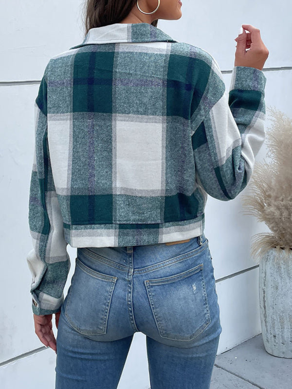 Plaid Cross-Border Long-Sleeved Shirt Jacket