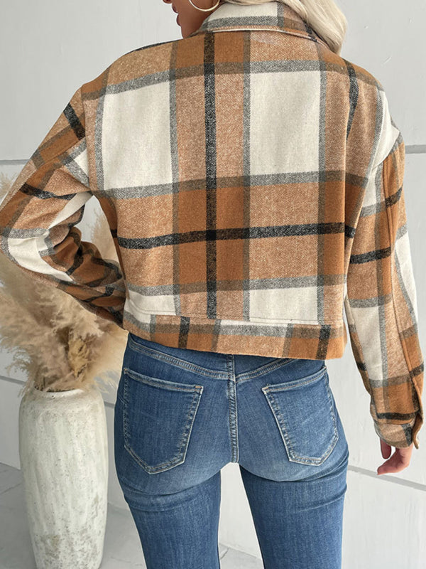 Plaid Cross-Border Long-Sleeved Shirt Jacket