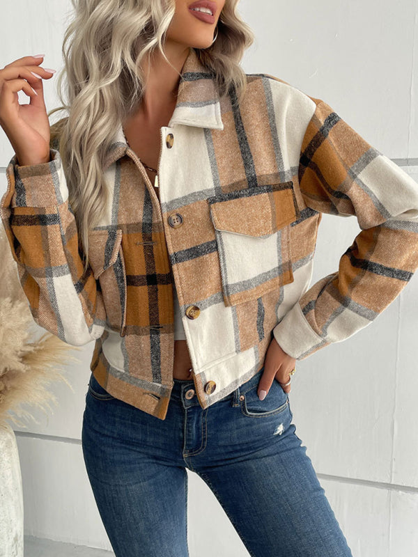 Plaid Cross-Border Long-Sleeved Shirt Jacket