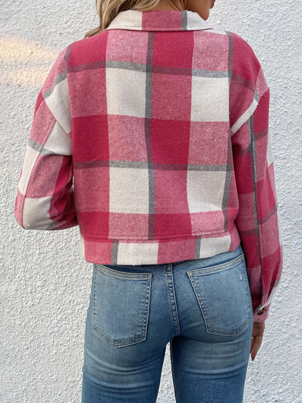 Plaid Cross-Border Long-Sleeved Shirt Jacket