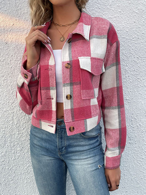 Plaid Cross-Border Long-Sleeved Shirt Jacket