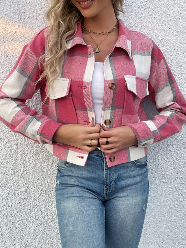 Plaid Cross-Border Long-Sleeved Shirt Jacket