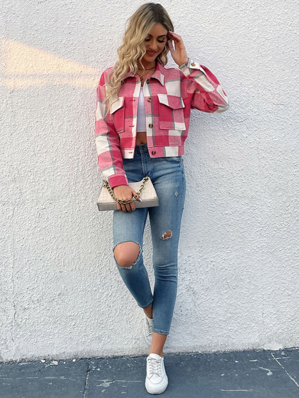 Plaid Cross-Border Long-Sleeved Shirt Jacket