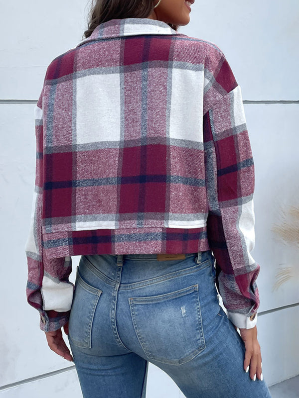 Plaid Cross-Border Long-Sleeved Shirt Jacket