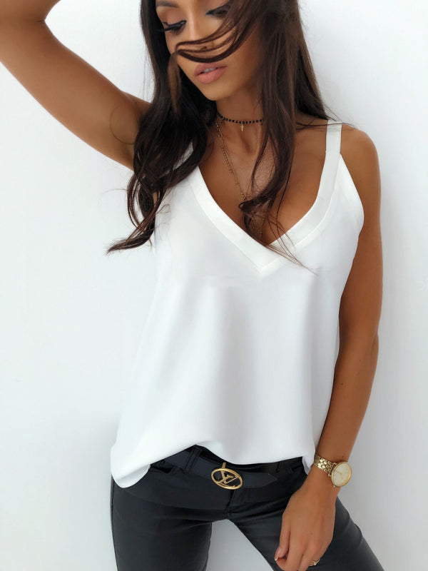 Sleeveless Loose Camisole Backless Top