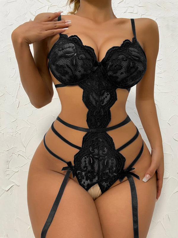 Women's Sexy Hollow Suspender Bodysuit