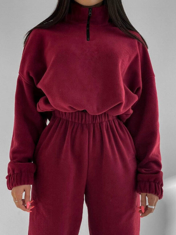 Women's Hooded Sweatshirt Sports Casual Two Piece Set