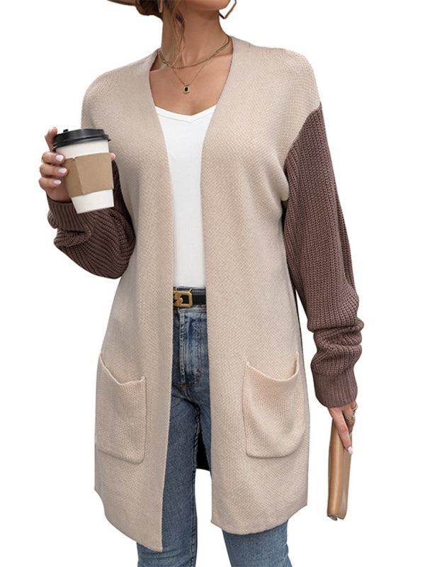 Women's Color Block Sweater Cardigan