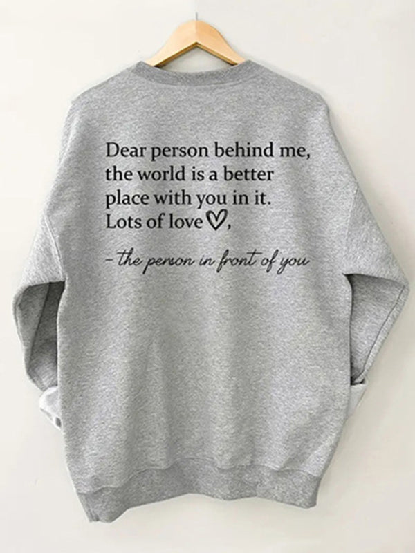 Women's Round Neck Casual You Are Enough Sweatshirt