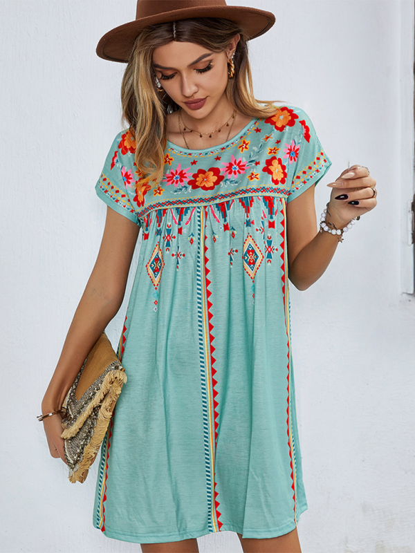 Casual Holiday Loose Short Dress