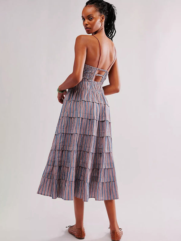 Fashionable Casual Strappy Maxi Dress