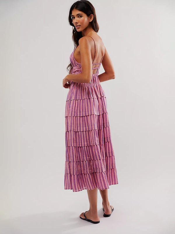 Fashionable Casual Strappy Maxi Dress