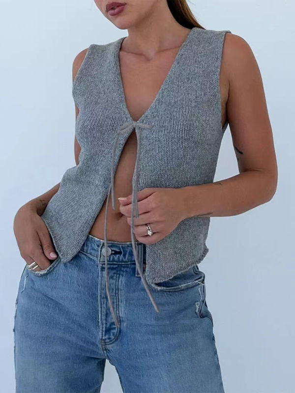 Sexy Fashionable and Comfortable Rope Woolen Vest