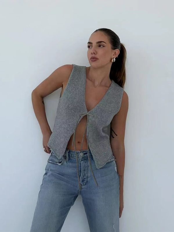 Sexy Fashionable and Comfortable Rope Woolen Vest