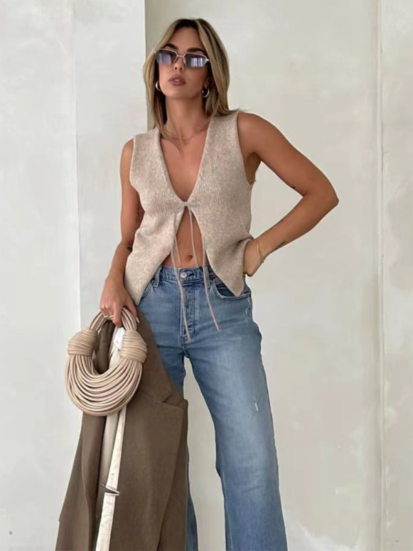 Sexy Fashionable and Comfortable Rope Woolen Vest