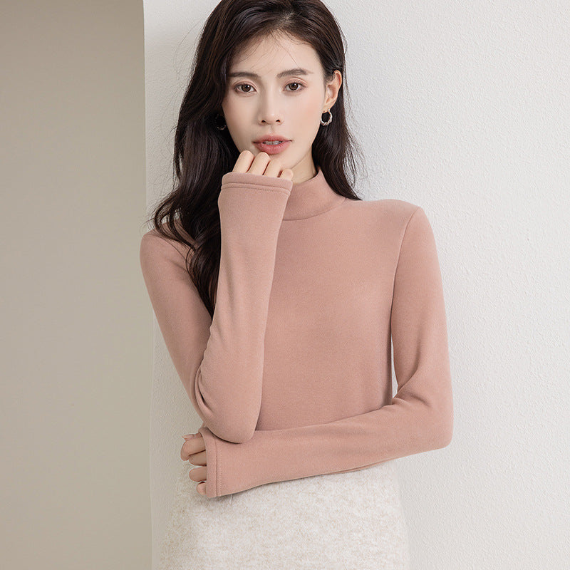 Women's Turtleneck Plus Fleece Warm Knitted Top