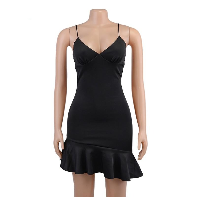 Ruffles Straps Mini Dress