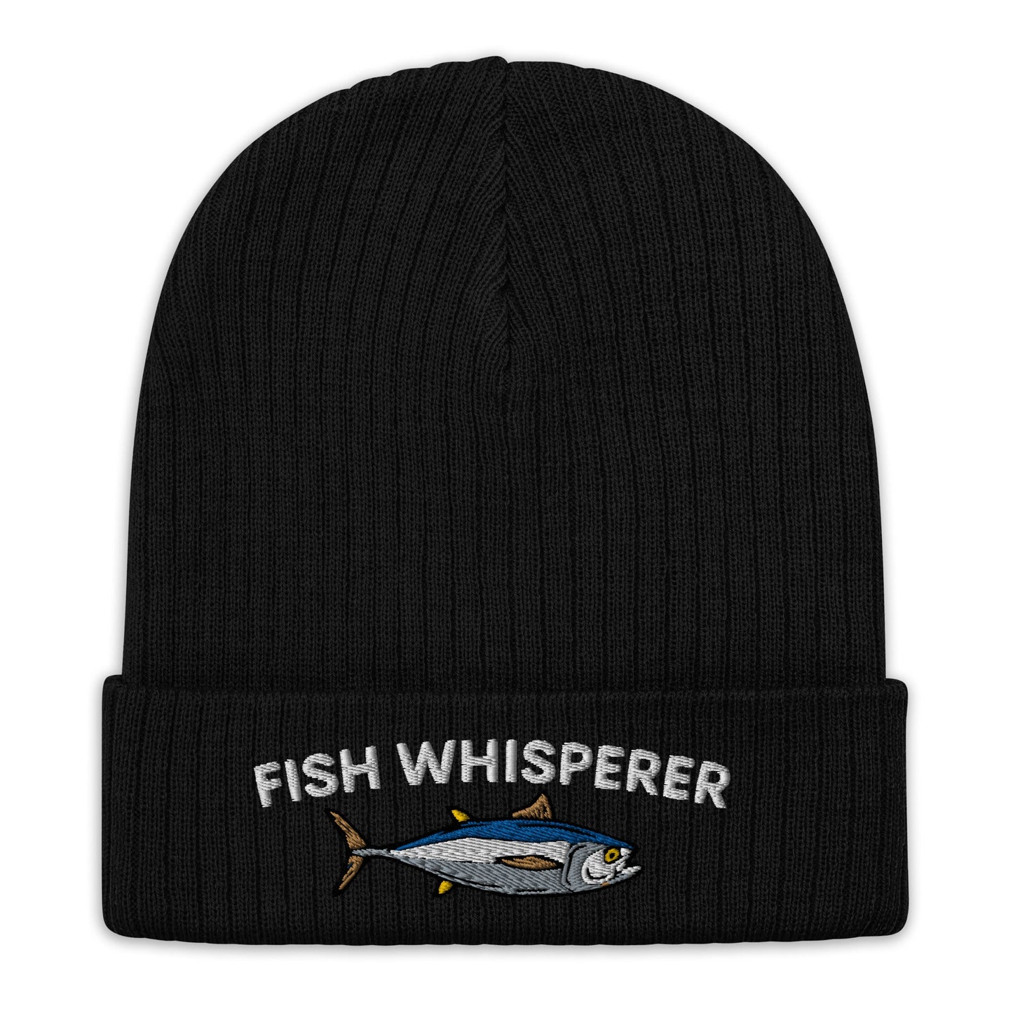 Fish Whisperer Ribbed Knit Beanie, Fishing Hat, Gift for Fisherman, Gift for Him