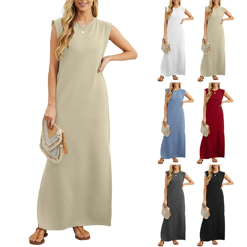 Sleeveless Casual Maxi Dress