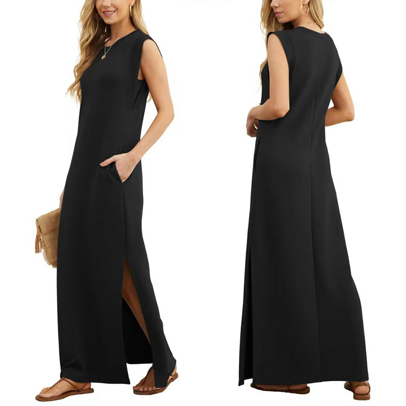 Sleeveless Casual Maxi Dress