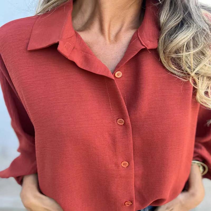 Loose Fit Long Sleeve Blouse