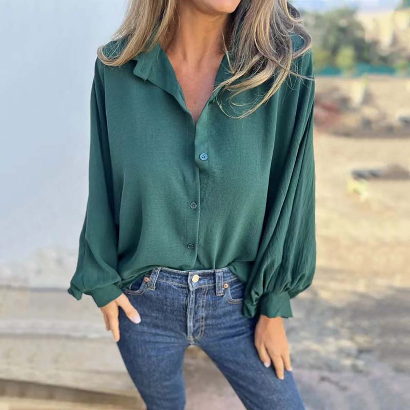 Loose Fit Long Sleeve Blouse