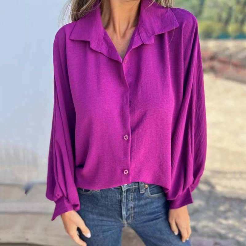 Loose Fit Long Sleeve Blouse