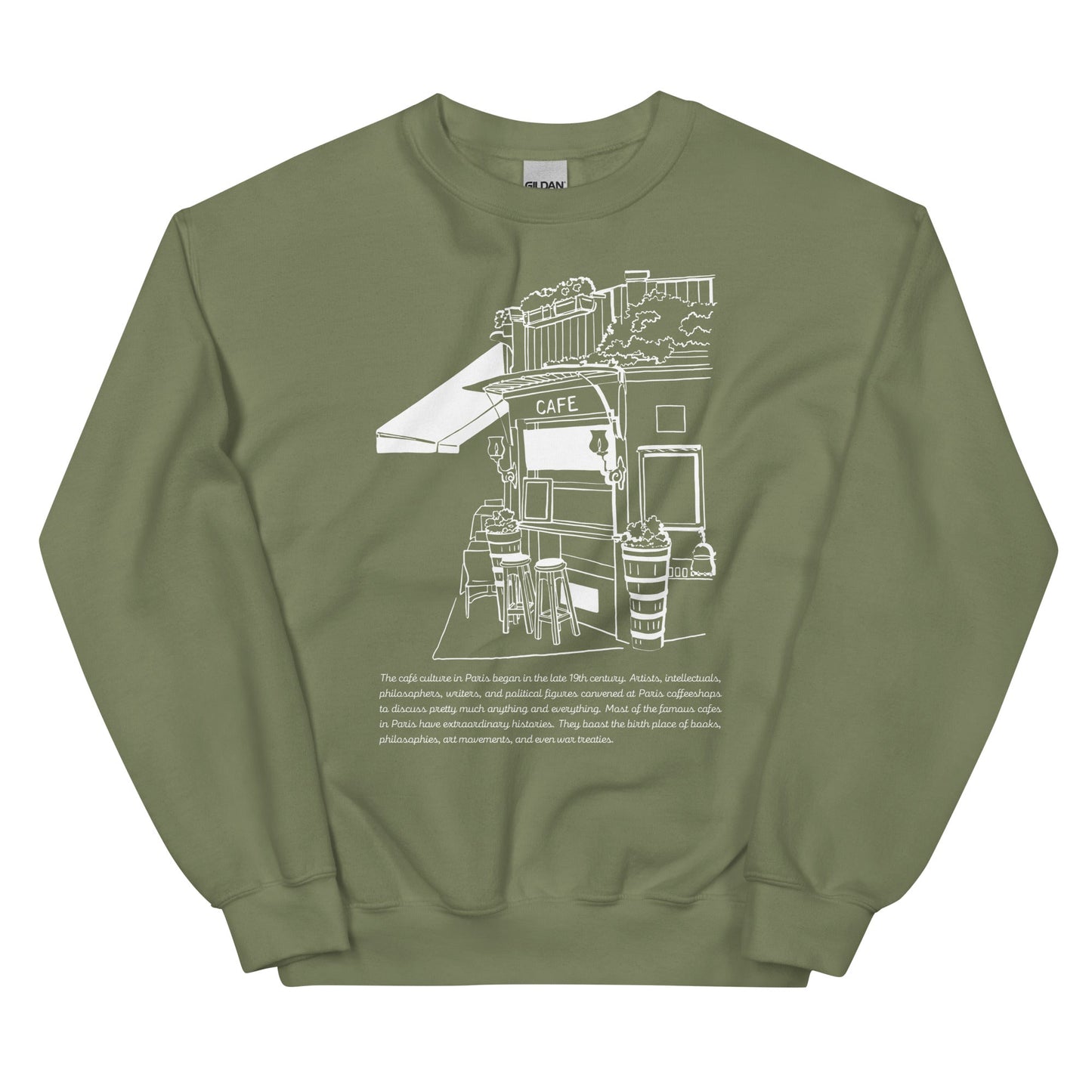 Paris Cafe Sweatshirt, Cafe Culture Coffee Crewneck