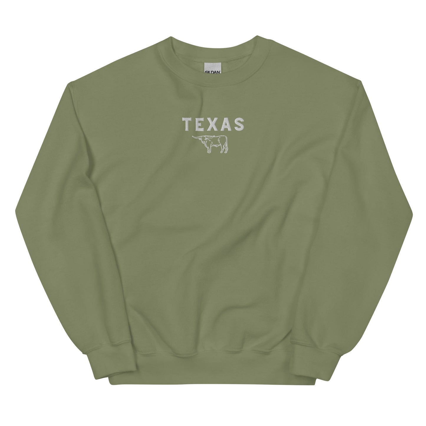 Texas Embroidered Sweatshirt, College, Sweatshirt Crewneck embroider University, Houston, Texas, Embroidery, Trendy, Aesthetic, Dallas, Gift