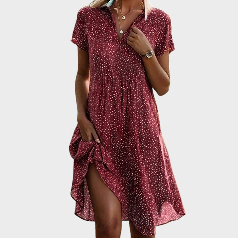 Playful Polka Midi Dress